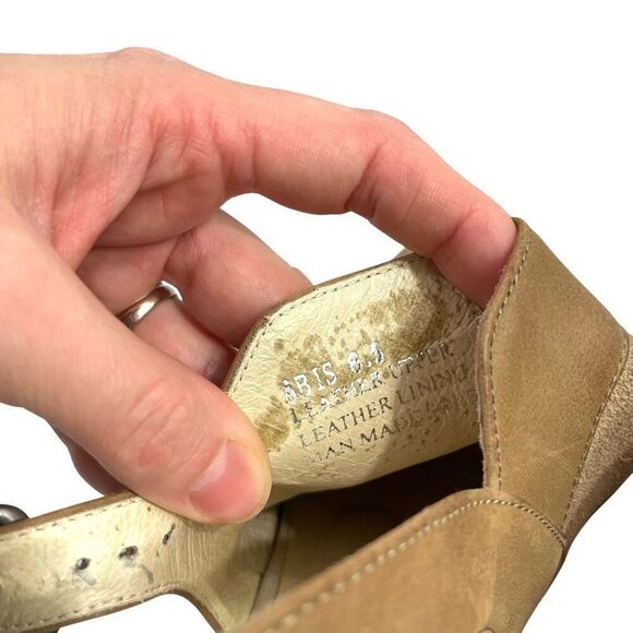 Chocolat Blu Abis suede Backless Booties Size 6.5 tan boho western chic - Picture 11 of 13